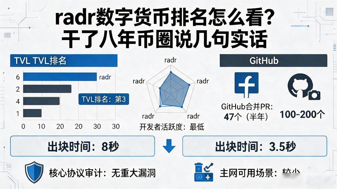 radr数字货币排名怎么看？干了八年币圈说几句实话