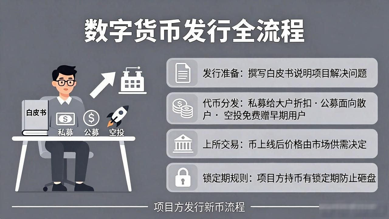 数字货币怎么发行？一文看懂发币全流程