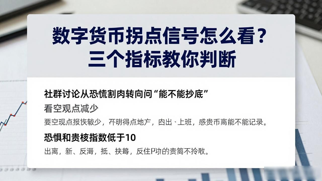数字货币拐点信号怎么看？三个指标教你判断
