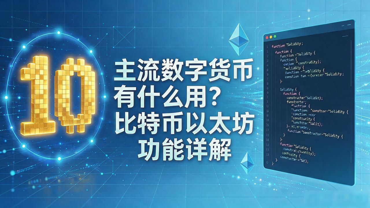 主流数字货币有什么用？比特币以太坊功能详解