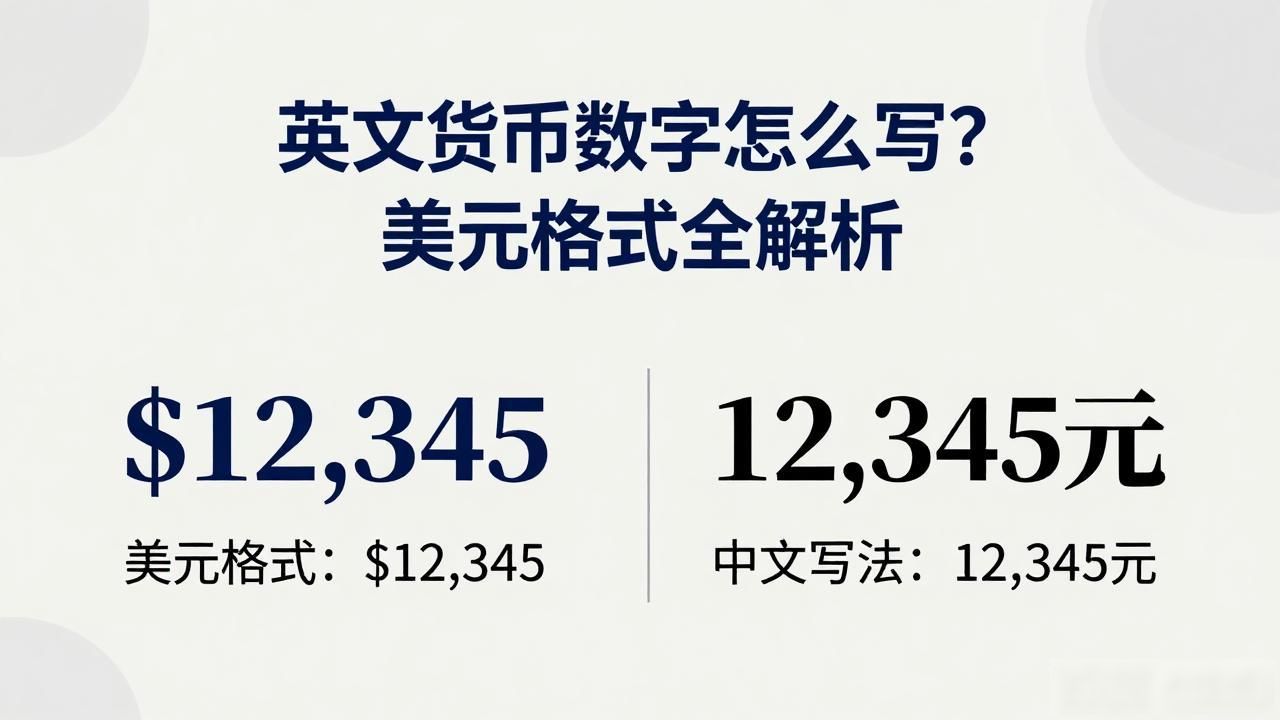 英文货币格式_国际财务数字书写规则_英文货币数字格式