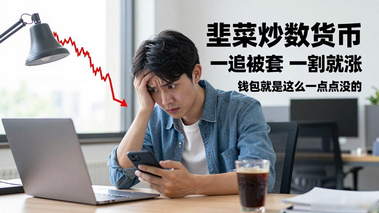 韭菜炒数字货币 一追就被套一割就涨 钱包就是这么一点点没的