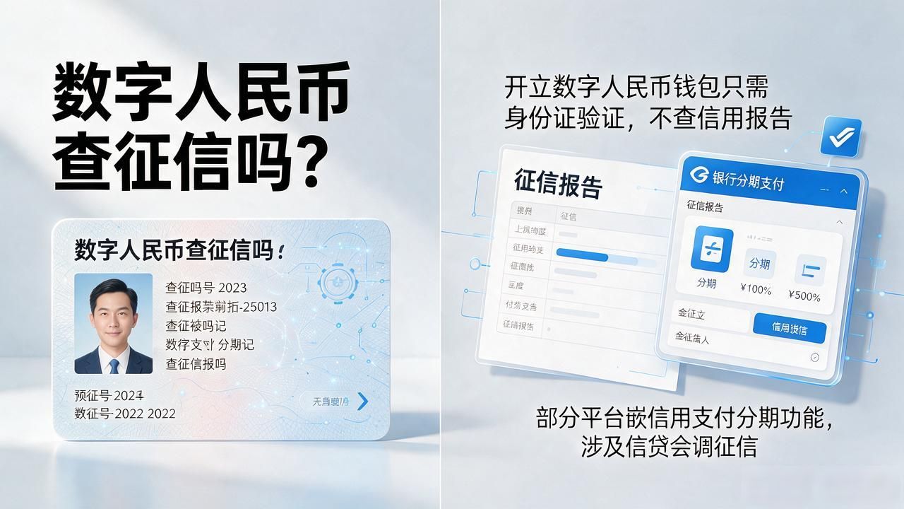 央行数字货币查征信_数字人民币与信贷产品区别_数字人民币查征信