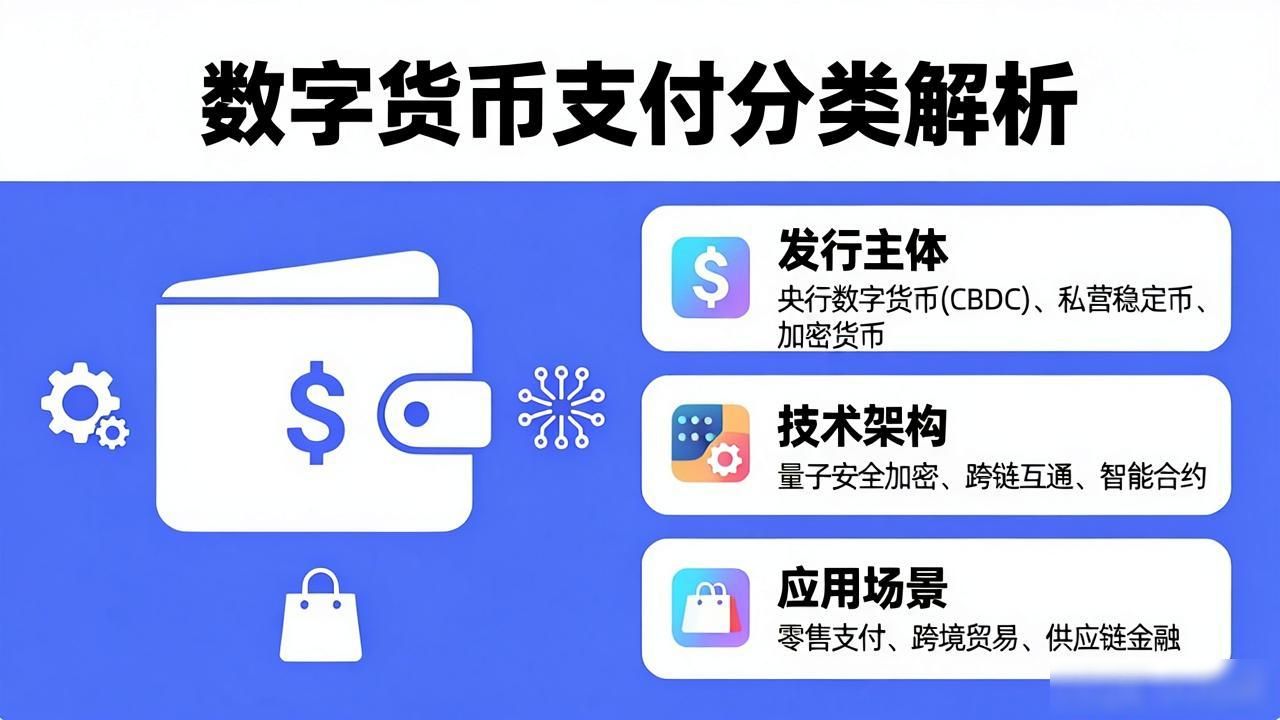 数字货币支付分类一图看懂：主流形式与特点全解析