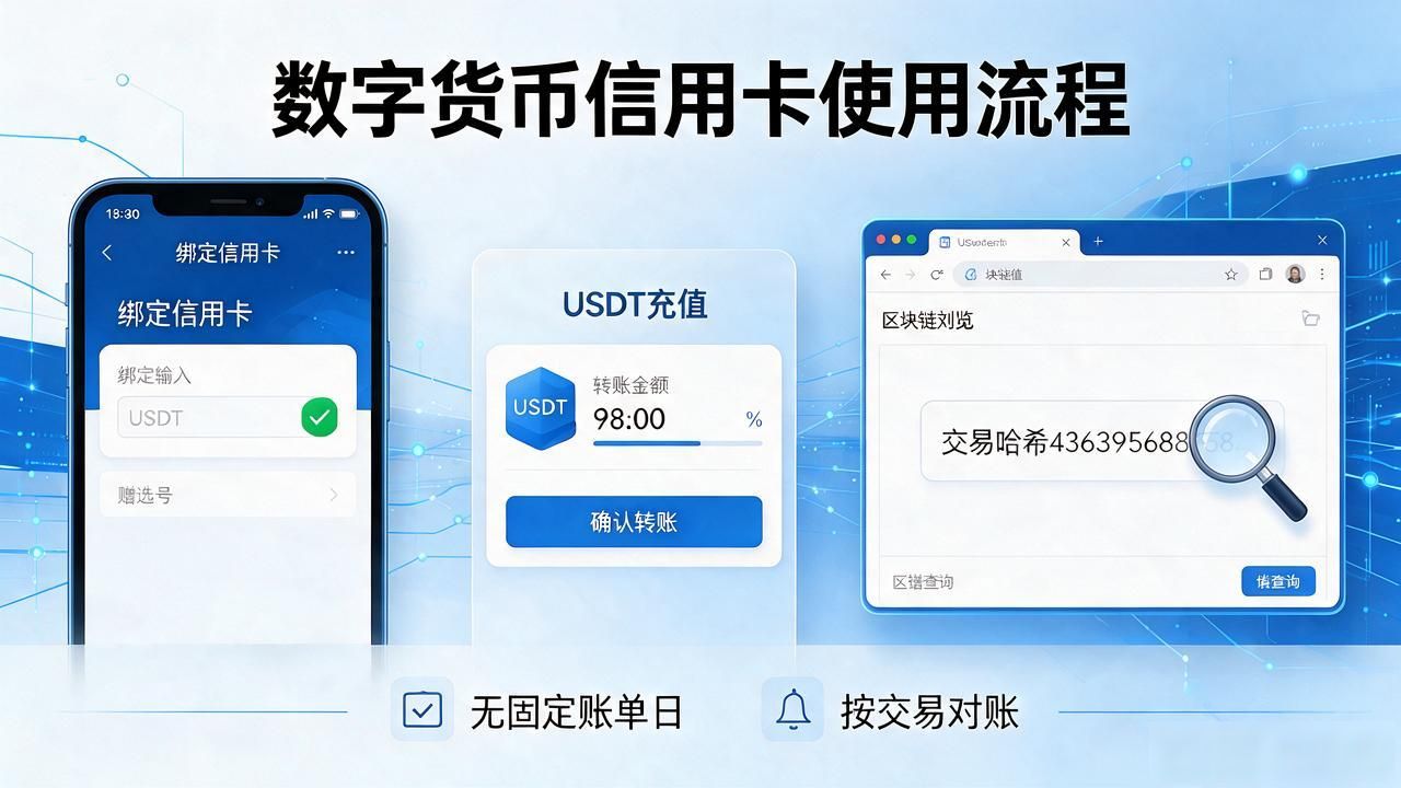 数字货币信用卡怎么刷？绑定、扣款、还款全流程一次讲清