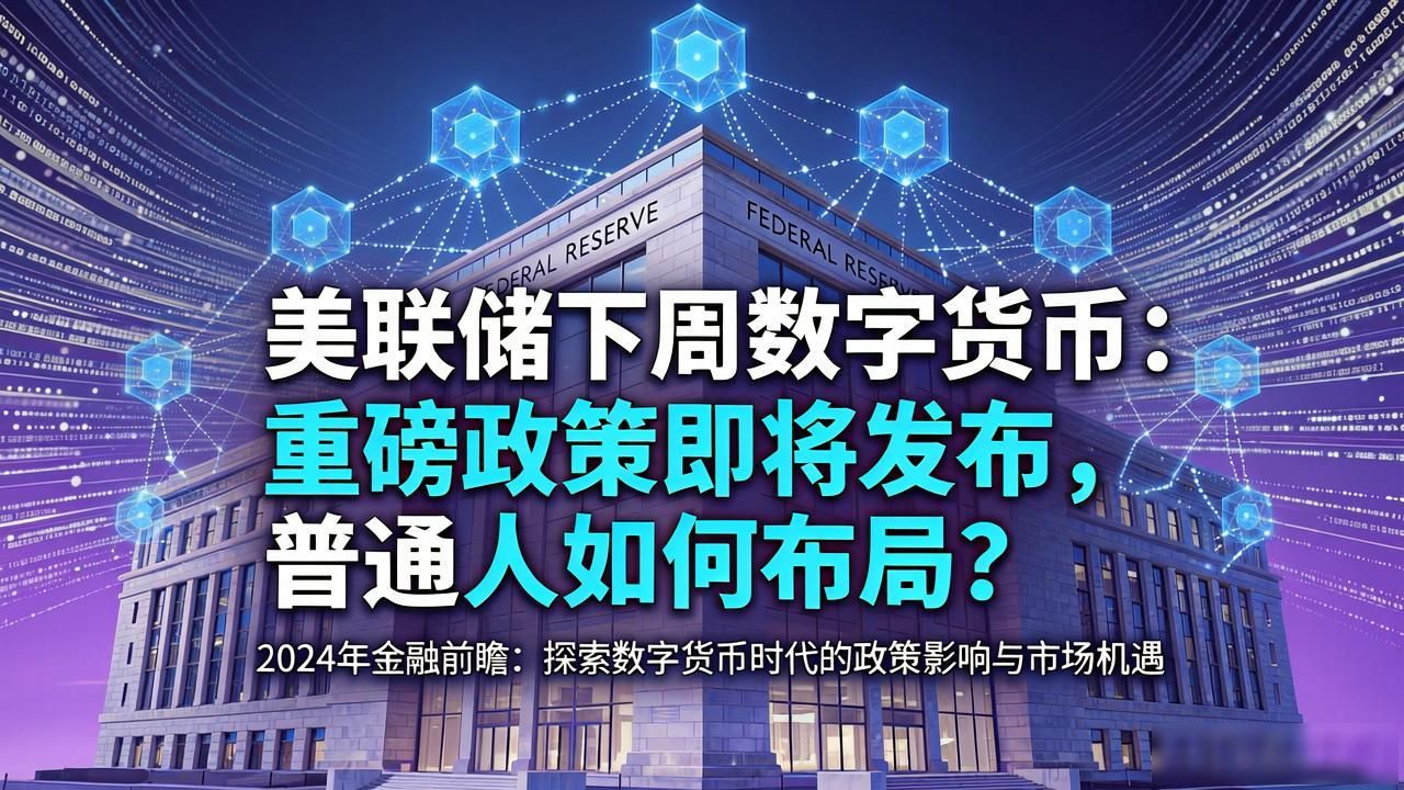美联储下周数字货币：重磅政策即将发布，普通人如何布局？