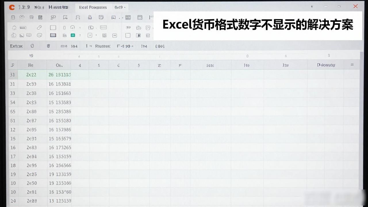 货币格式异常_excel表货币格式数字不显示_Excel数字消失原因