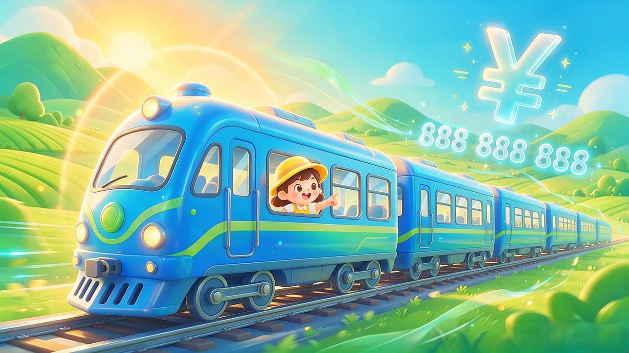 铁路数字货币卡通设计_铁路数字货币图片卡通_卡通风格交通支付