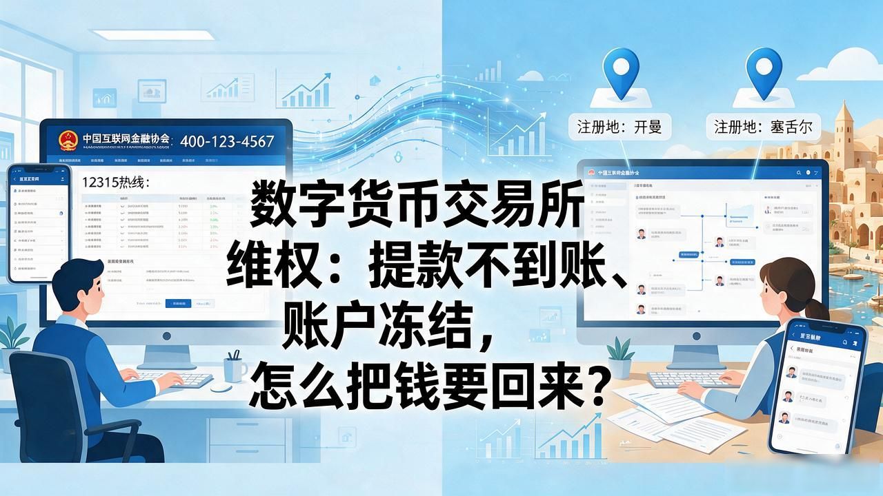 数字货币交易所维权：提款不到账、账户冻结，怎么把钱要回来