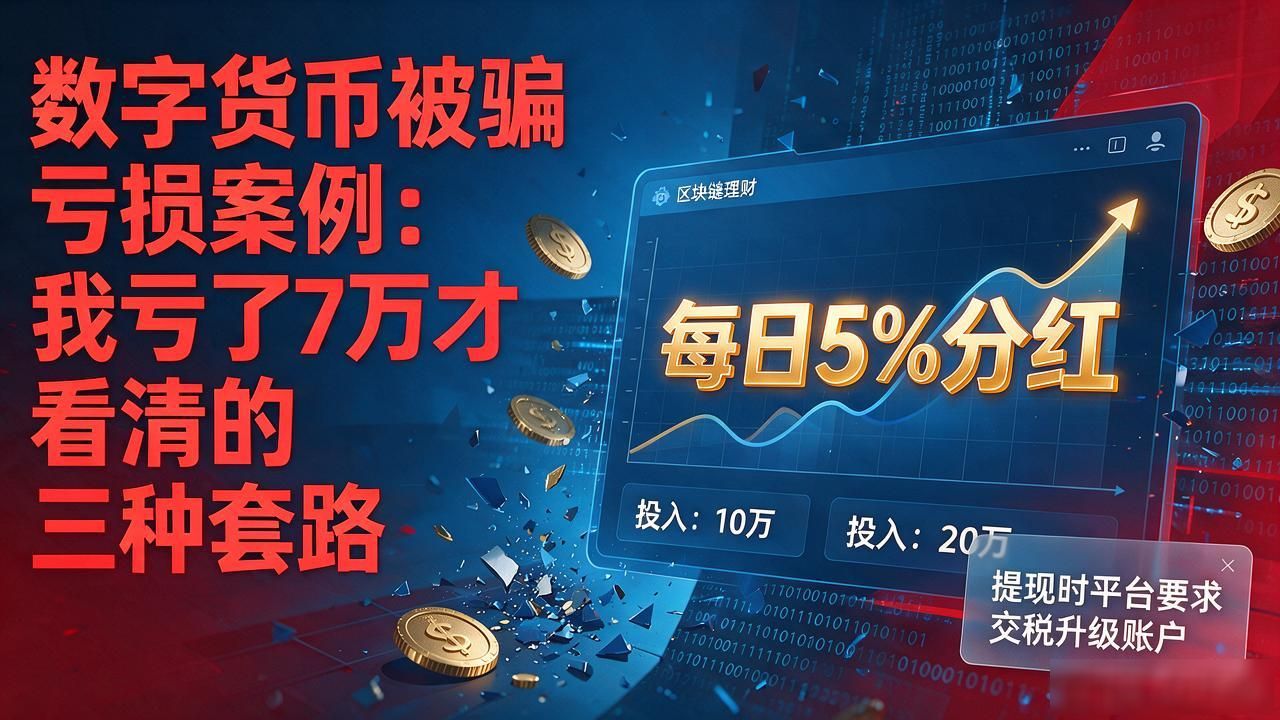 数字货币被骗亏损案例：我亏了7万才看清的三种套路