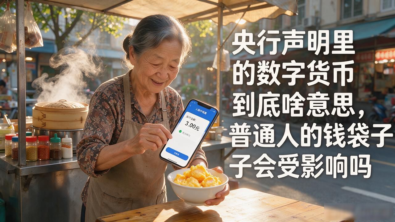 央行声明里的数字货币到底啥意思，普通人的钱袋子会受影响吗