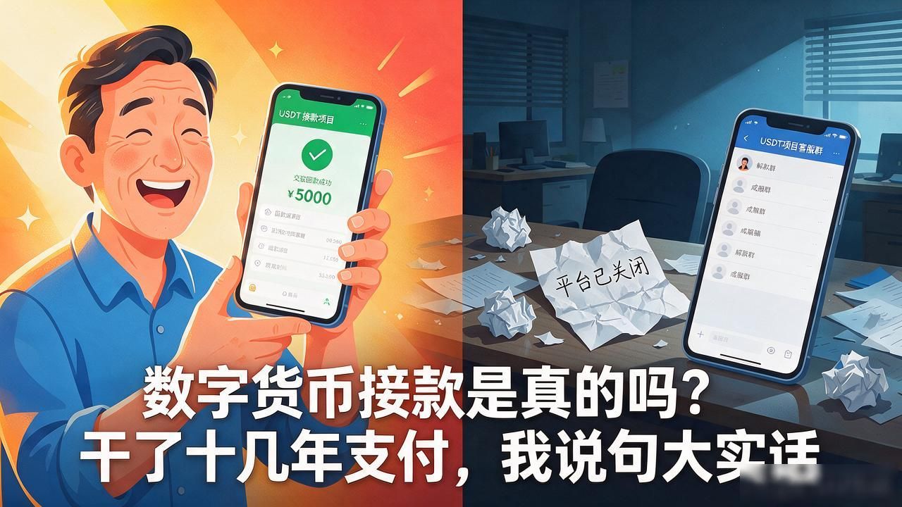 数字货币接款是真的吗？干了十几年支付，我说句大实话