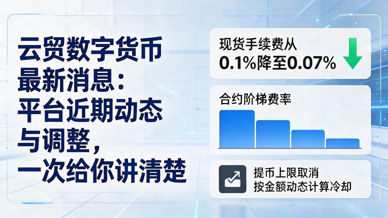 云贸数字货币最新消息_云贸手续费调整 提币规则优化_云贸数字资产平台 跨链互换功能