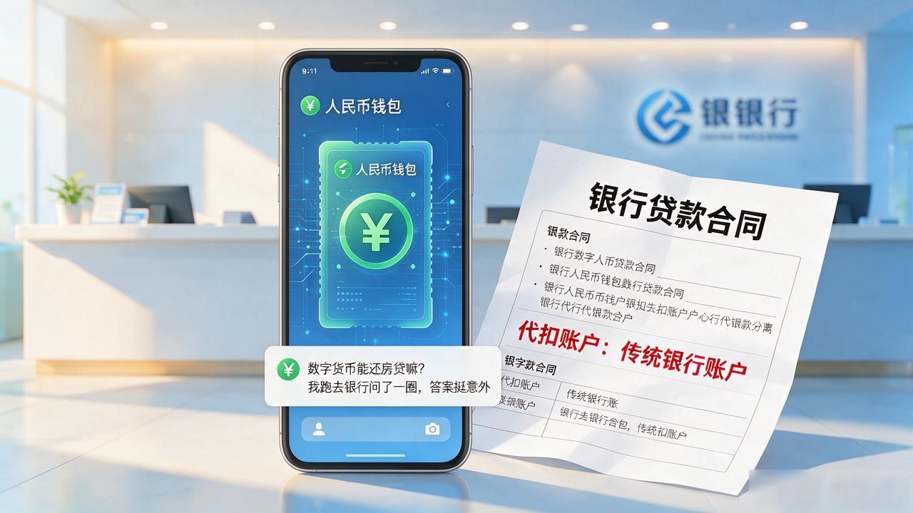 数字货币能还房贷嘛？我跑去银行问了一圈，答案挺意外