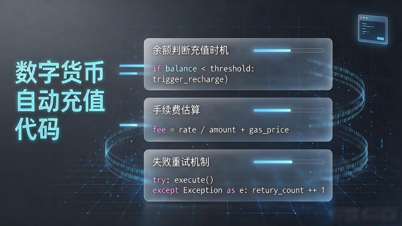 数字货币自动充值代码怎么用