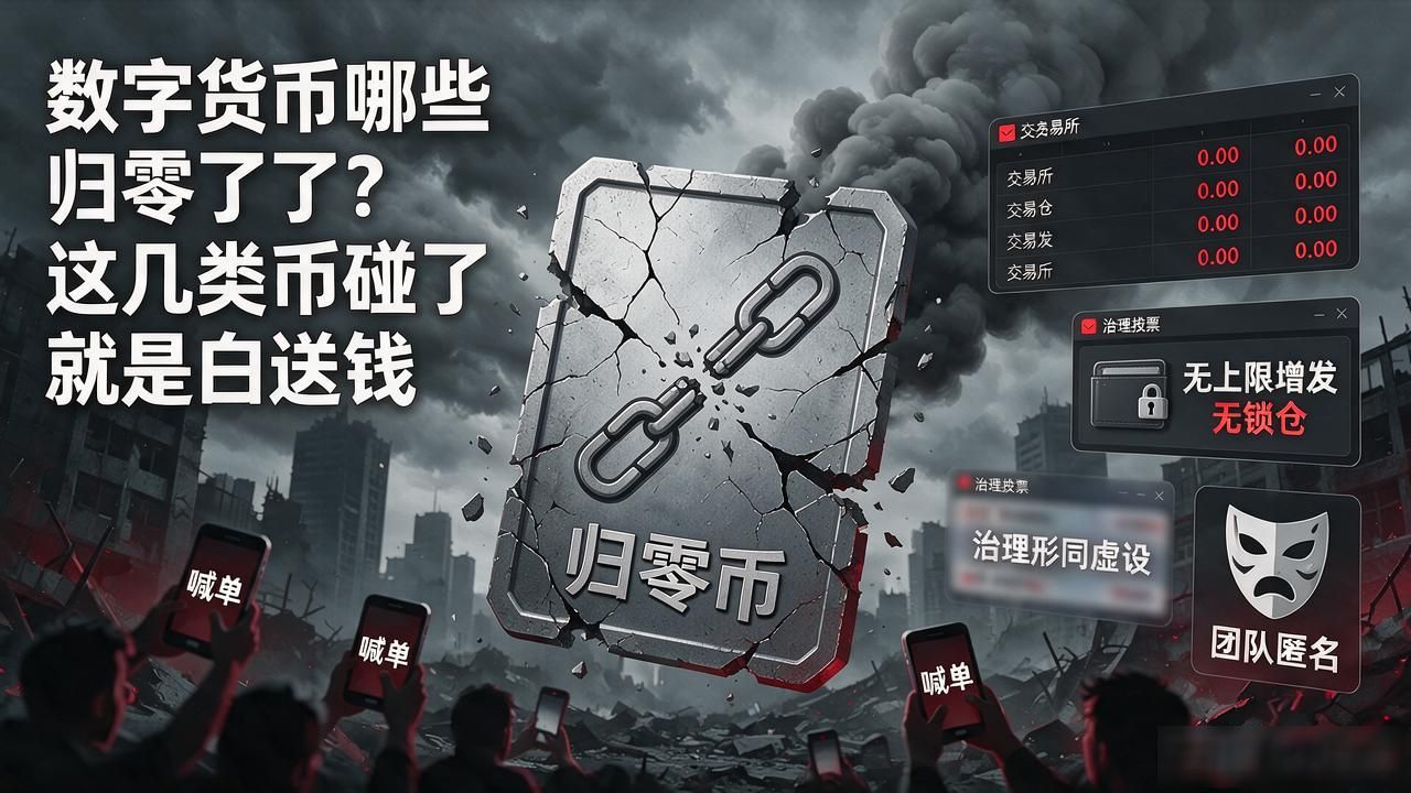 数字货币哪些归零了？这几类币碰了就是白送钱