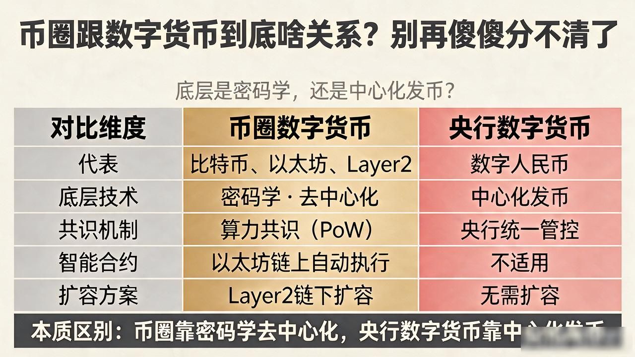 币圈跟数字货币到底啥关系？别再傻傻分不清了