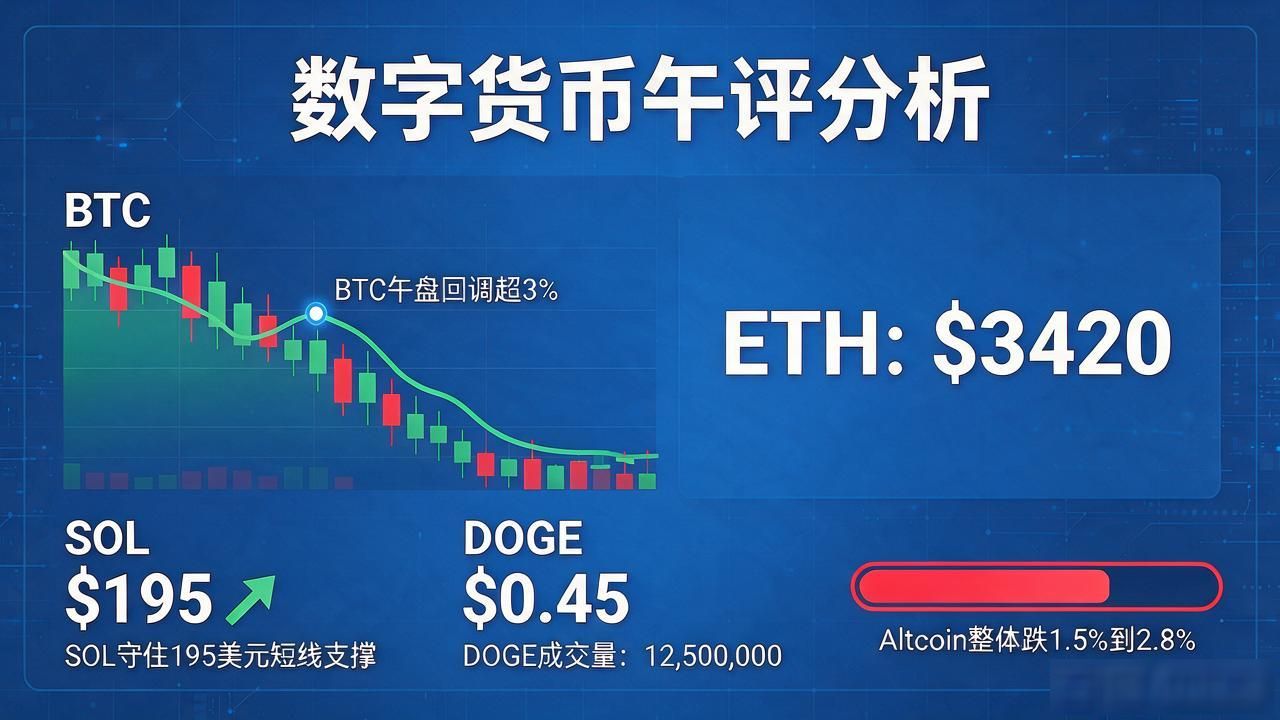 数字货币午评分析_ETH阴跌山寨币板块调整策略_BTC跌破108K后市走势分析