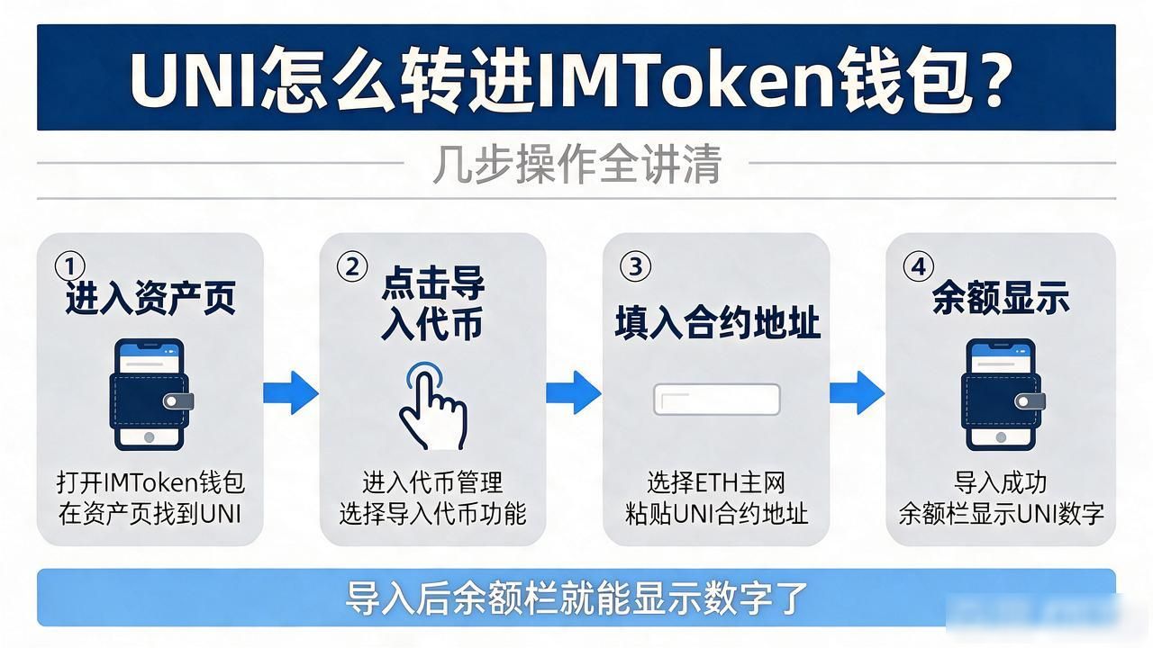 UNI怎么转进IMToken钱包？几步操作全讲清
