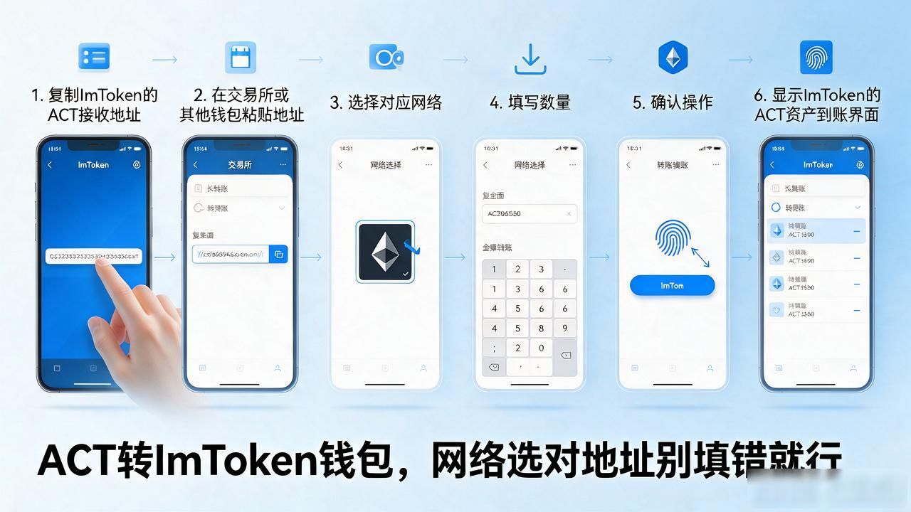 ACT转ImToken钱包，网络选对地址别填错就行