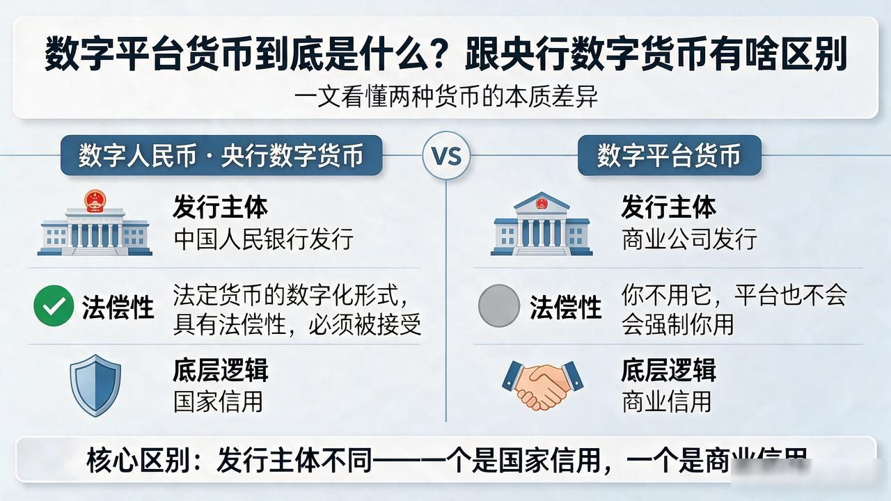 数字平台货币到底是什么？跟央行数字货币有啥区别