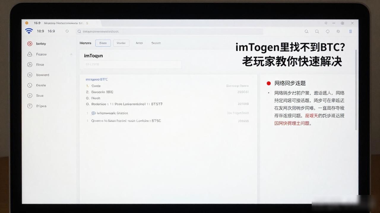 imToken里找不到BTC？老玩家教你快速解决